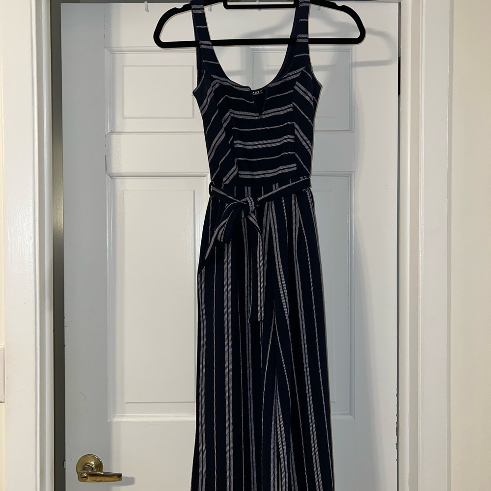 Chic Navy Striped Jumpsuit